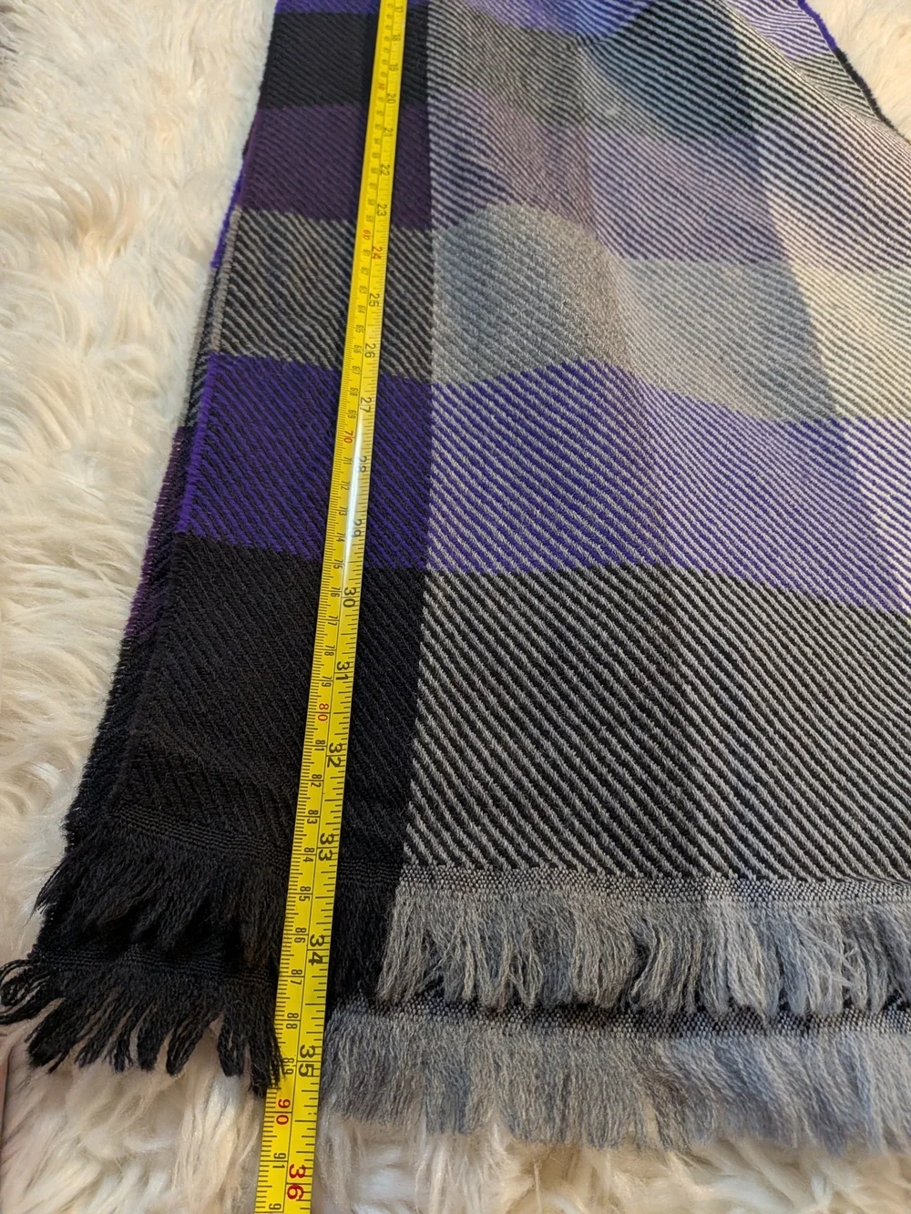 Men's Colorblock Blue & Purple Wool-Blend Scarf